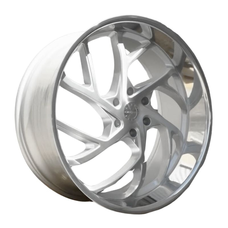 Esko JR Silver Brushed Face Polished Lip